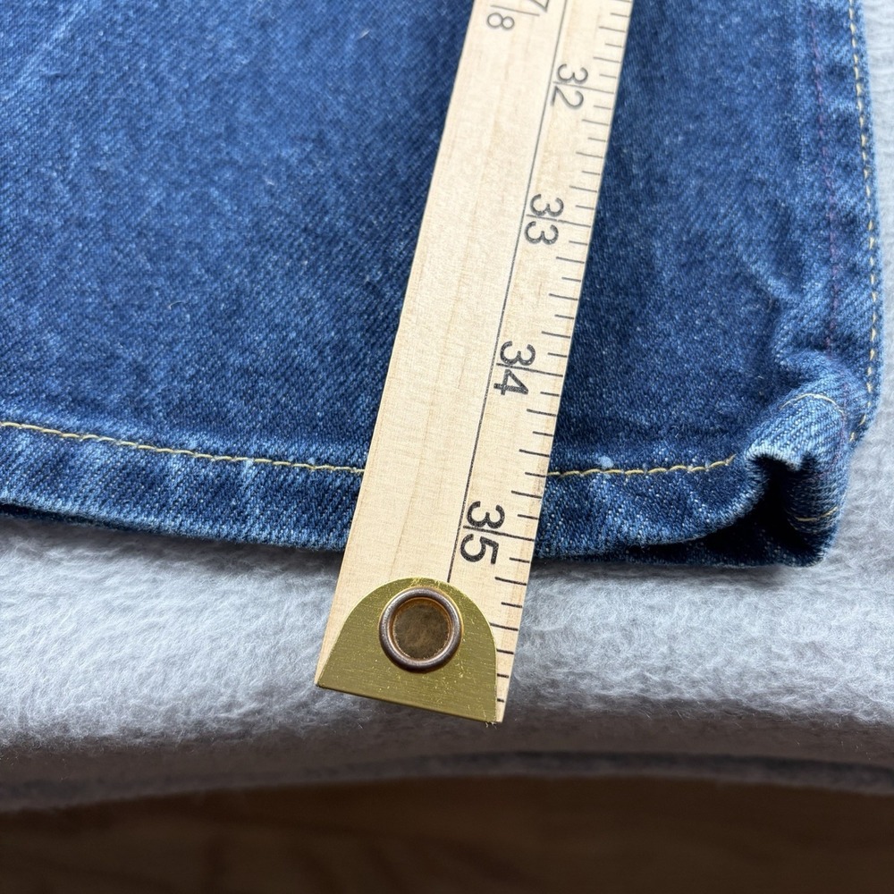 Vtg Lee Jeans Men 34x36 Blue Bootcut USA Union Made 70s 80s Talon Zip Dark Wash - Picture 13 of 14